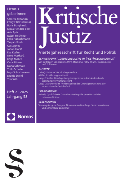 Cover of Volume: KJ Kritische Justiz Volume 58 (2025), Edition 2