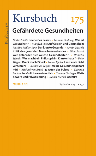 Cover der Ausgabe: Kursbuch Jahrgang 49 (2013), Heft 175