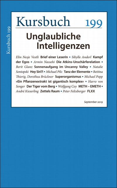 Cover der Ausgabe: Kursbuch Jahrgang 55 (2019), Heft 199