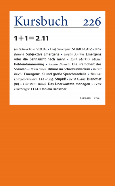 Cover der Ausgabe: Kursbuch Jahrgang 62 (2026), Heft 226