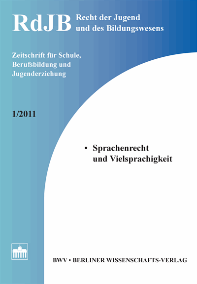 Cover of Volume: RdJB Recht der Jugend und des Bildungswesens Volume 59 (2011), Edition 1