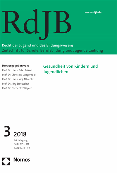 Cover of Volume: RdJB Recht der Jugend und des Bildungswesens Volume 66 (2018), Edition 3