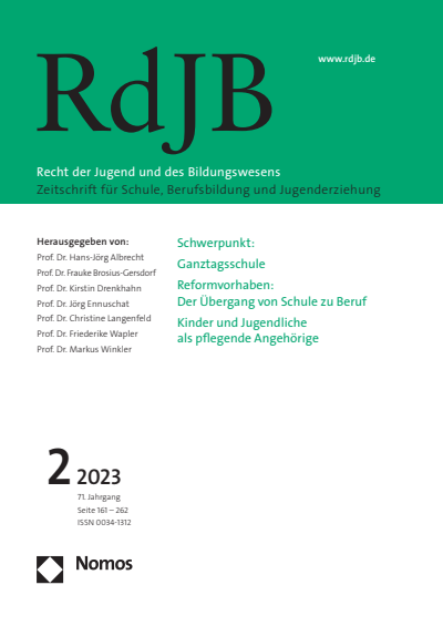 Cover of Volume: RdJB Recht der Jugend und des Bildungswesens Volume 71 (2023), Edition 2