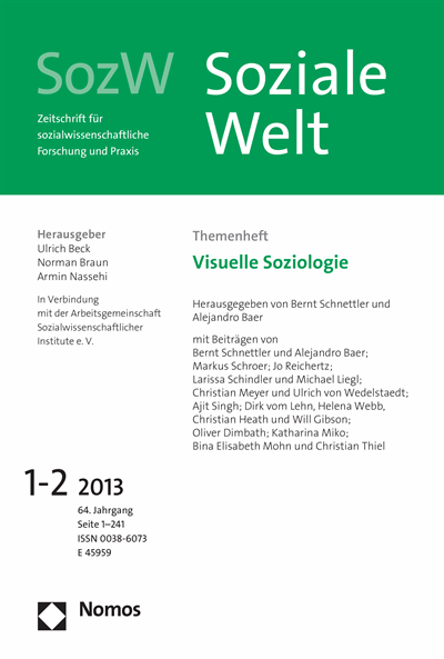Cover der Ausgabe: SozW Soziale Welt Jahrgang 64 (2013), Heft 1-2