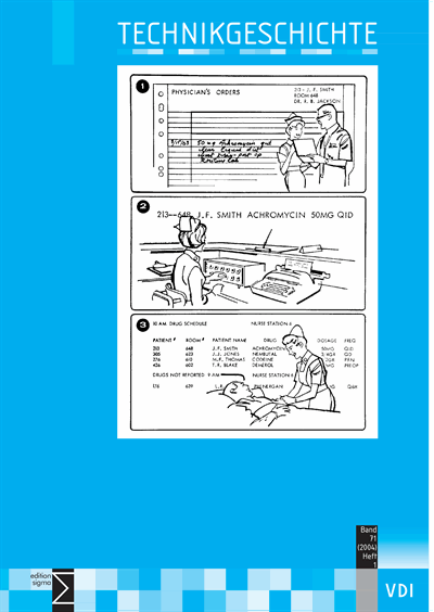 Cover der Ausgabe: TG Technikgeschichte Jahrgang 71 (2004), Heft 1