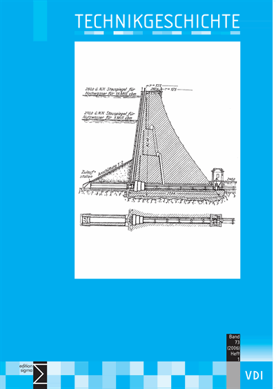 Cover of Volume: TG Technikgeschichte Volume 73 (2006), Edition 1
