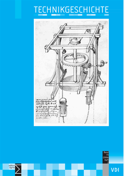 Cover of Volume: TG Technikgeschichte Volume 73 (2006), Edition 2