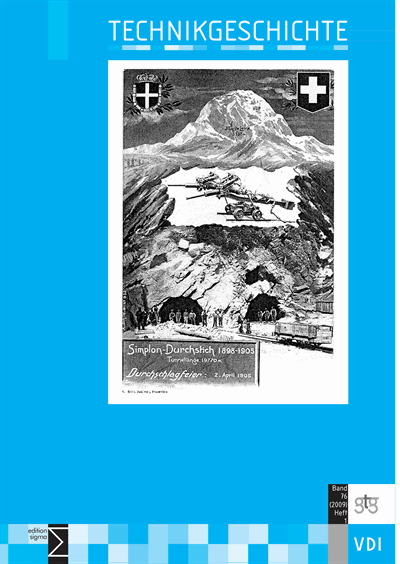 Cover of Volume: TG Technikgeschichte Volume 76 (2009), Edition 1