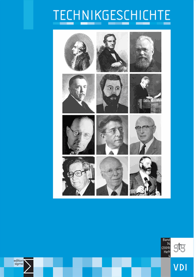 Cover of Volume: TG Technikgeschichte Volume 76 (2009), Edition 4