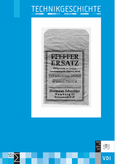 Cover of Volume: TG Technikgeschichte Volume 78 (2011), Edition 2