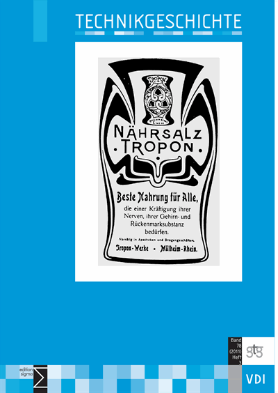 Cover of Volume: TG Technikgeschichte Volume 78 (2011), Edition 3