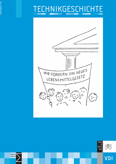 Cover der Ausgabe: TG Technikgeschichte Jahrgang 81 (2014), Heft 3