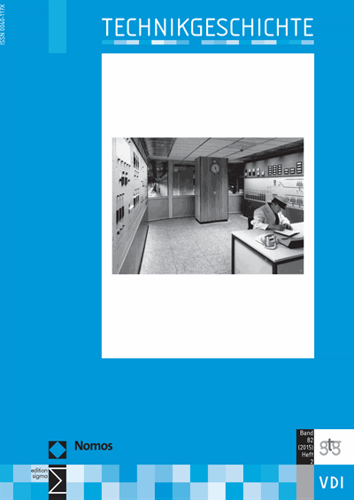 Cover of Volume: TG Technikgeschichte Volume 82 (2015), Edition 2