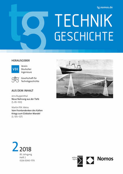 Cover der Ausgabe: TG Technikgeschichte Jahrgang 85 (2018), Heft 2