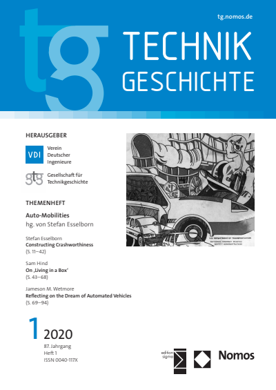 Cover of Volume: TG Technikgeschichte Volume 87 (2020), Edition 1