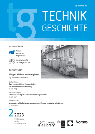 Cover of Volume: TG Technikgeschichte Volume 90 (2023), Edition 2