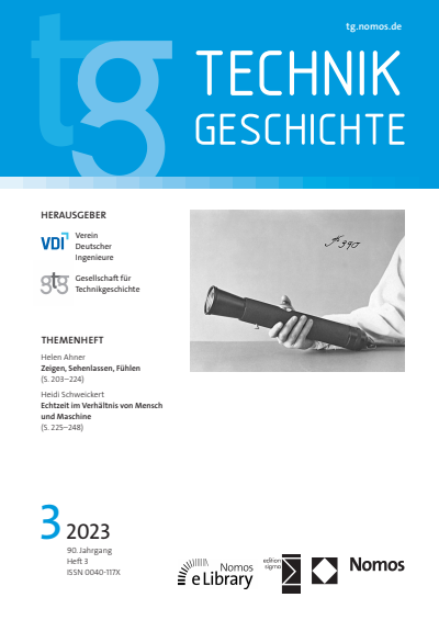 Cover of Volume: TG Technikgeschichte Volume 90 (2023), Edition 3
