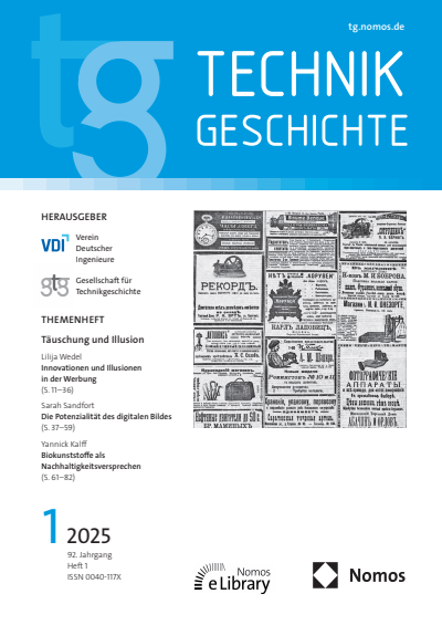 Cover of Volume: TG Technikgeschichte Volume 92 (2025), Edition 1