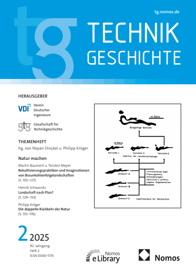 Cover of Volume: TG Technikgeschichte Volume 92 (2025), Edition 2
