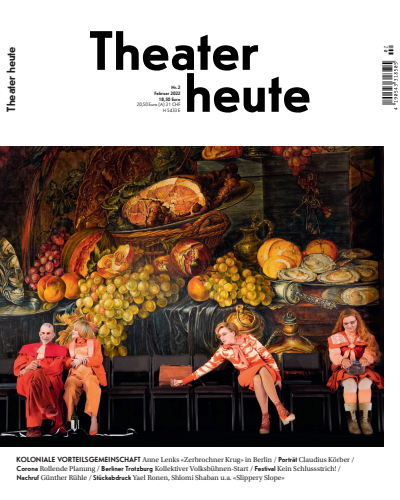Cover der Ausgabe: Theater heute Jahrgang 63 (2022), Heft 2