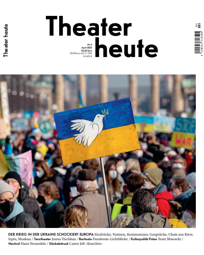 Cover der Ausgabe: Theater heute Jahrgang 63 (2022), Heft 4