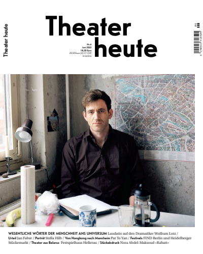 Cover der Ausgabe: Theater heute Jahrgang 63 (2022), Heft 6