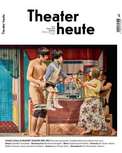 Cover der Ausgabe: Theater heute Jahrgang 64 (2023), Heft 10