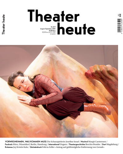 Cover der Ausgabe: Theater heute Jahrgang 64 (2023), Heft 8-9