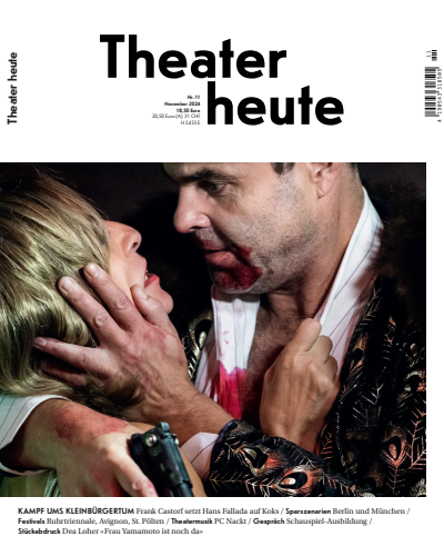 Cover der Ausgabe: Theater heute Jahrgang 65 (2024), Heft 11