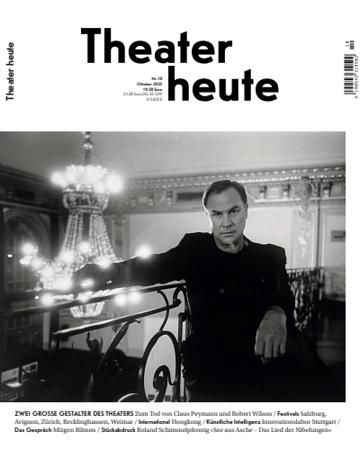 Cover der Ausgabe: Theater heute Jahrgang 66 (2025), Heft 10