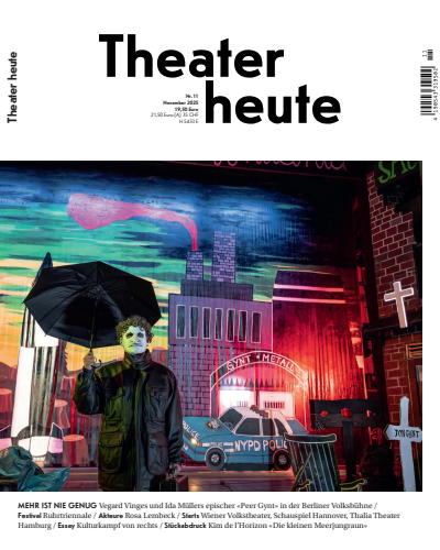 Cover of Volume: Theater heute Volume 66 (2025), Edition 11