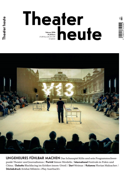 Cover der Ausgabe: Theater heute Jahrgang 67 (2026), Heft 2