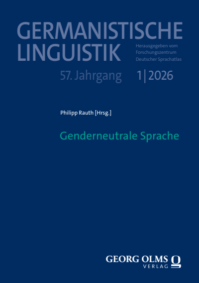 Cover of Volume: Germanistische Linguistik Volume 57 (2026), Issue 1