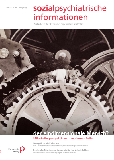 Cover of Volume: Sozialpsychiatrische Informationen Volume 40 (2010), Edition 2