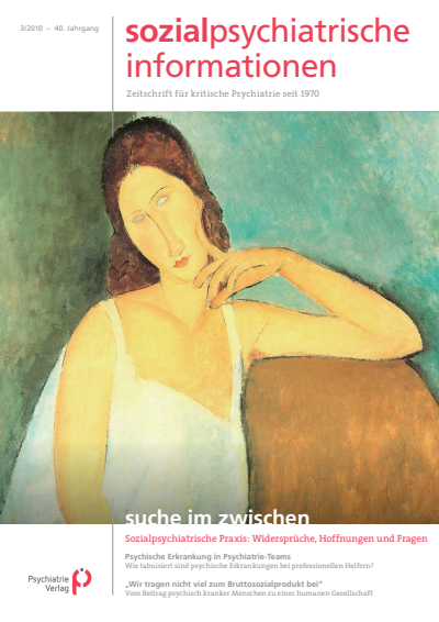 Cover of Volume: Sozialpsychiatrische Informationen Volume 40 (2010), Edition 3