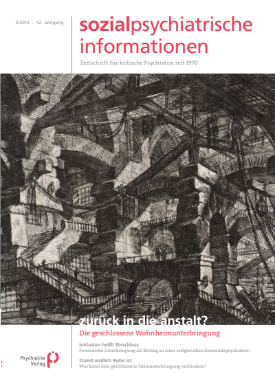 Cover of Volume: Sozialpsychiatrische Informationen Volume 42 (2012), Edition 3