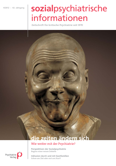 Cover of Volume: Sozialpsychiatrische Informationen Volume 42 (2012), Edition 4