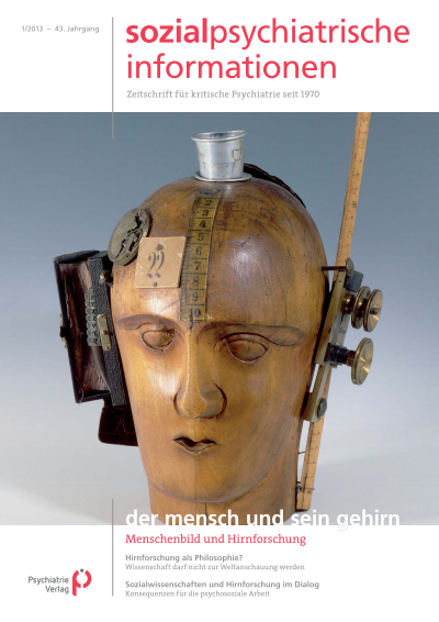 Cover of Volume: Sozialpsychiatrische Informationen Volume 43 (2013), Edition 1