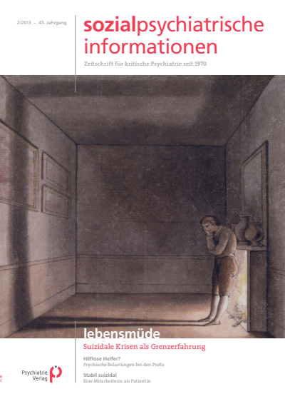 Cover of Volume: Sozialpsychiatrische Informationen Volume 43 (2013), Edition 2