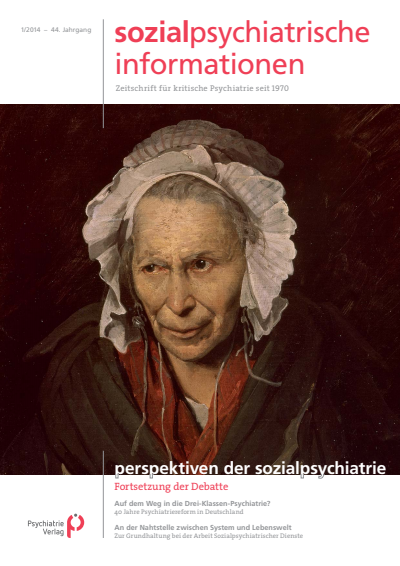 Cover of Volume: Sozialpsychiatrische Informationen Volume 44 (2014), Edition 1