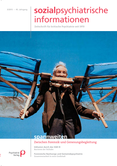 Cover of Volume: Sozialpsychiatrische Informationen Volume 45 (2015), Edition 3