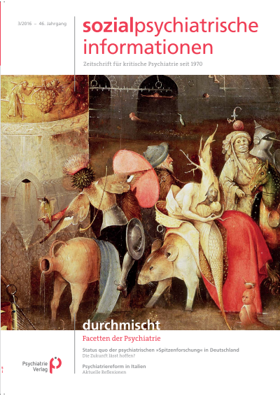 Cover of Volume: Sozialpsychiatrische Informationen Volume 46 (2016), Edition 3