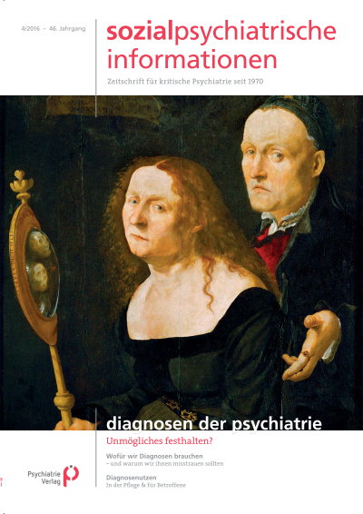 Cover of Volume: Sozialpsychiatrische Informationen Volume 46 (2016), Edition 4