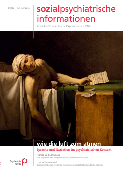 Cover of Volume: Sozialpsychiatrische Informationen Volume 52 (2022), Edition 3