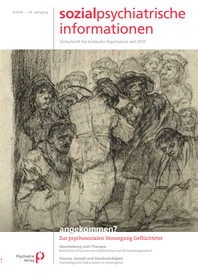 Cover of Volume: Sozialpsychiatrische Informationen Volume 54 (2024), Edition 4