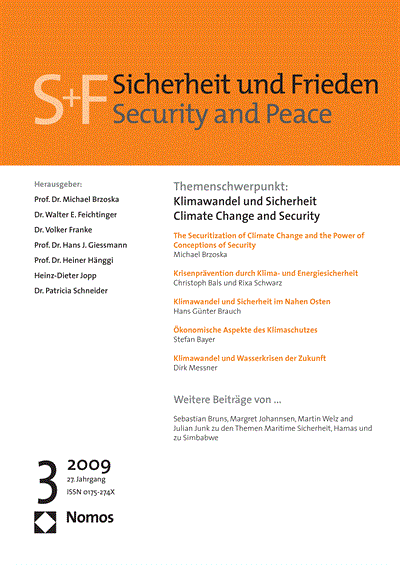 Cover of Volume: S&F Sicherheit und Frieden Volume 27 (2009), Edition 3