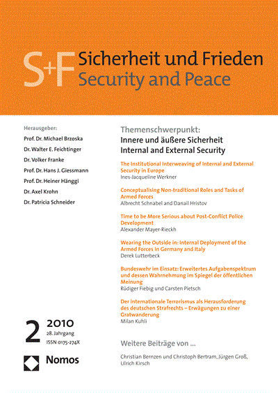 Cover of Volume: S&F Sicherheit und Frieden Volume 28 (2010), Edition 2