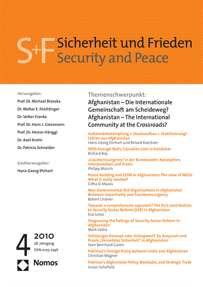Cover der Ausgabe: S&F Sicherheit und Frieden Jahrgang 28 (2010), Heft 4