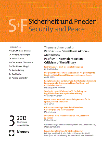 Cover of Volume: S&F Sicherheit und Frieden Volume 31 (2013), Edition 3