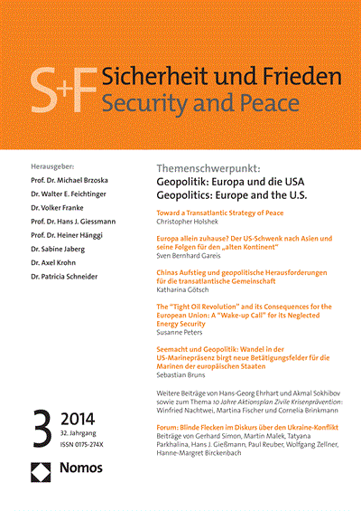 Cover der Ausgabe: S&F Sicherheit und Frieden Jahrgang 32 (2014), Heft 3